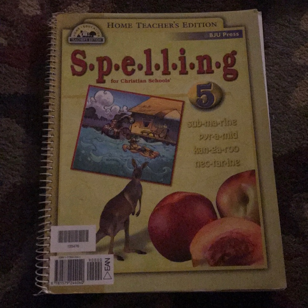 Spelling for Christian Schools 5 BJU press teacher